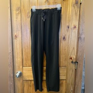 Womens lululemon stretch high rise pant 7/8 length black size 4